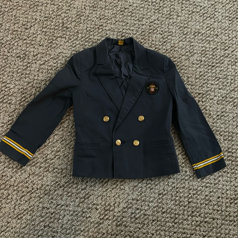 Monsieur Adolfo Boys Navy Blazer Size 7S
